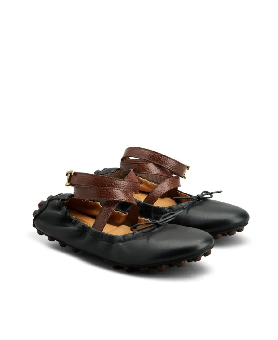 Gommino Wraparound Style Ballerina Shoes