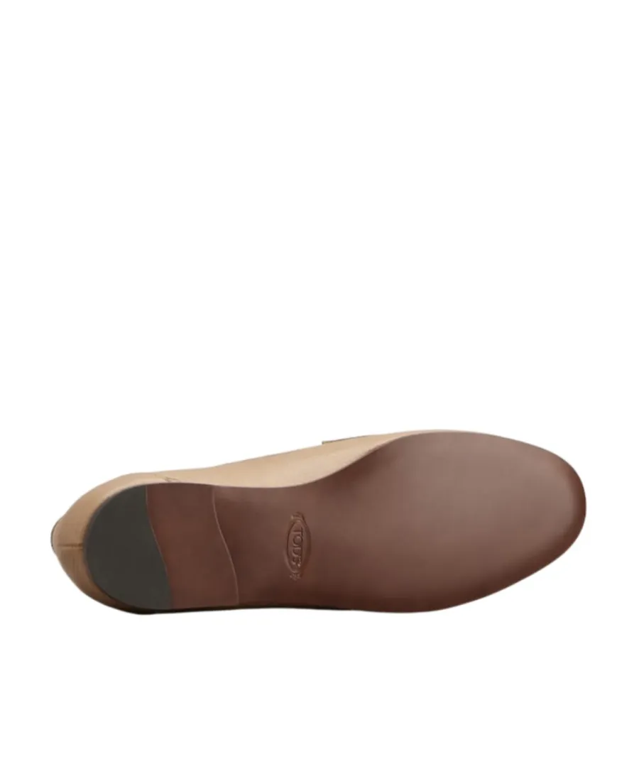 Logo Plaque Almond Toe Loafers