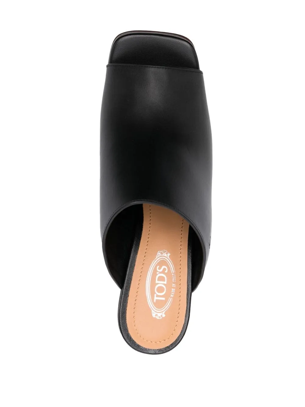 Platform 95Mm Leather Mules