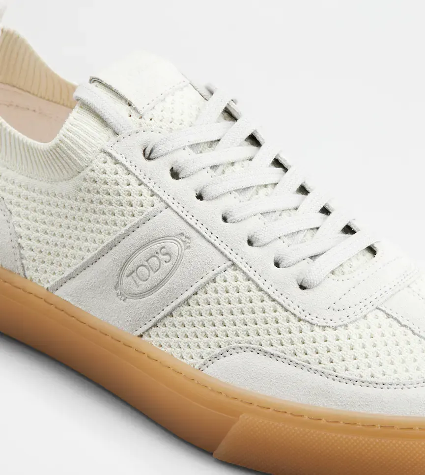 Panelled Lace-Up Sneakers