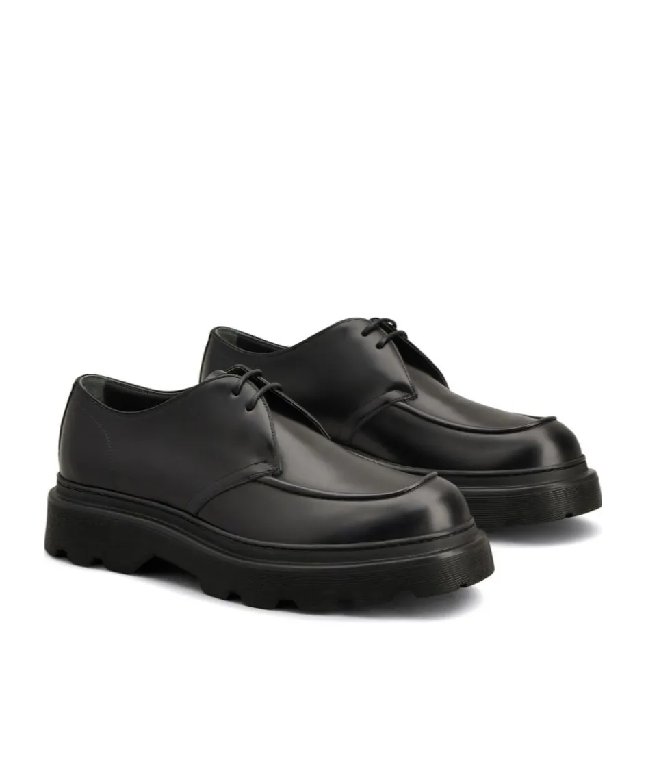 Round Toe Lace-Up Derby Shoes