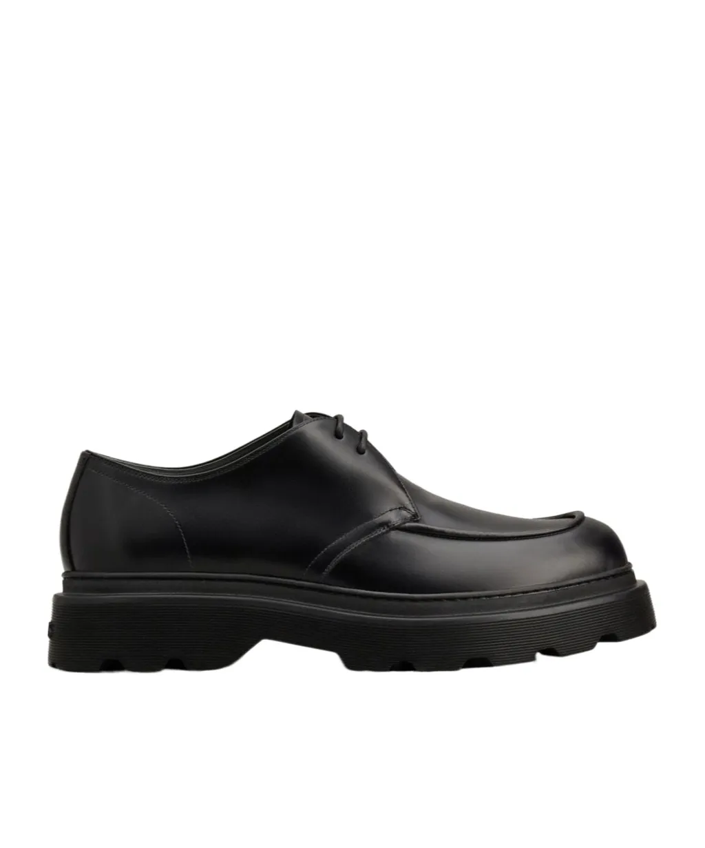 Round Toe Lace-Up Derby Shoes