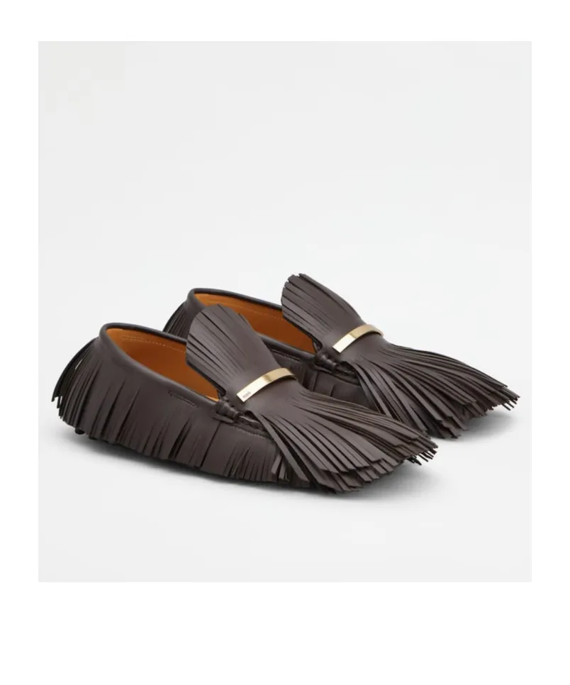 Fringed Slip-On Loafers
