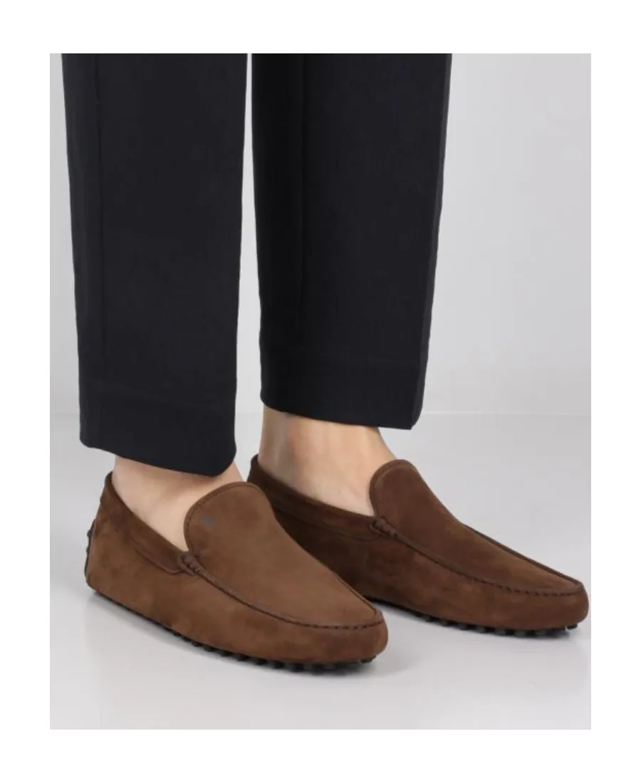 Logo Embroidered Round Toe Loafers