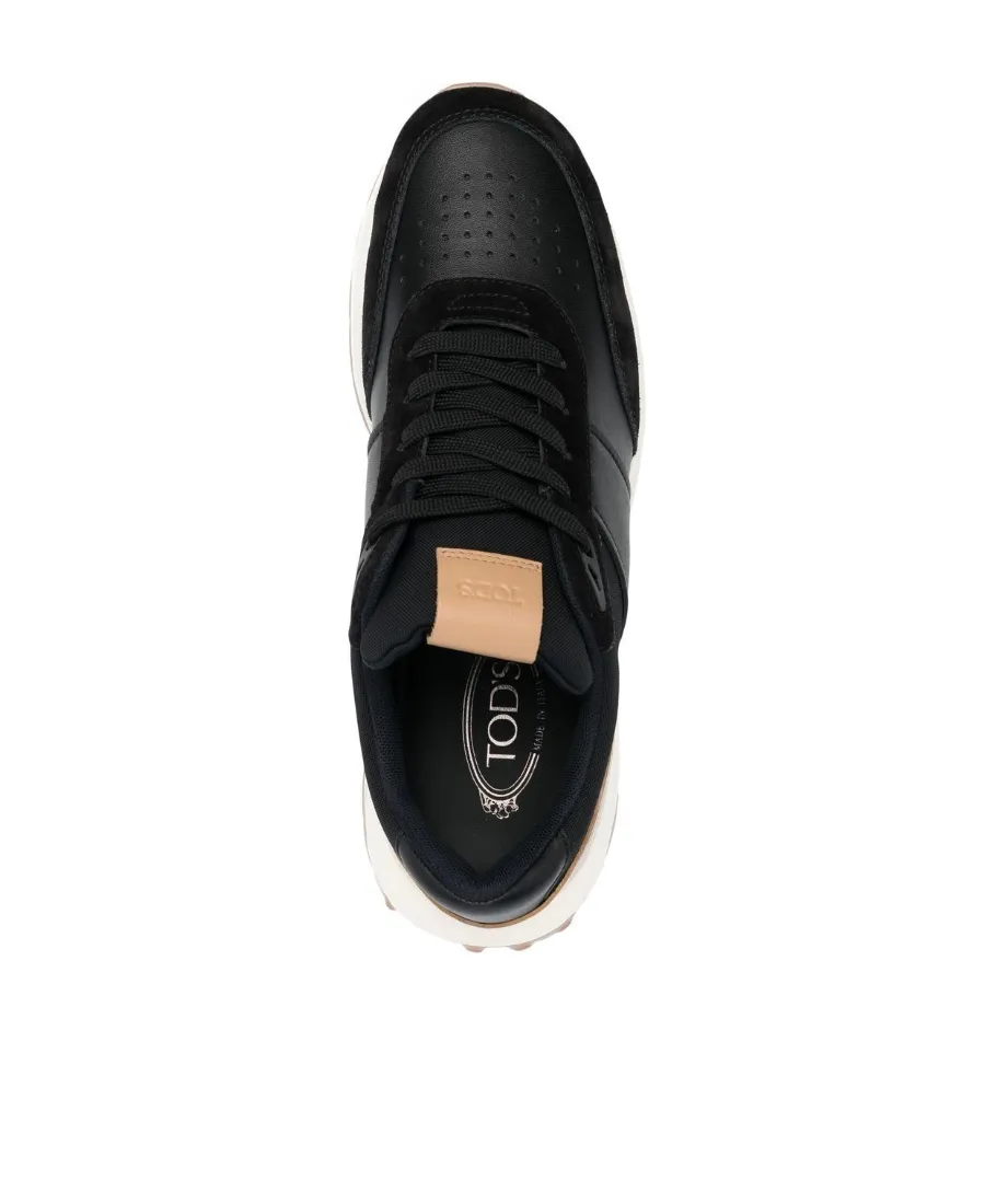 Panelled Lace-Up Sneakers