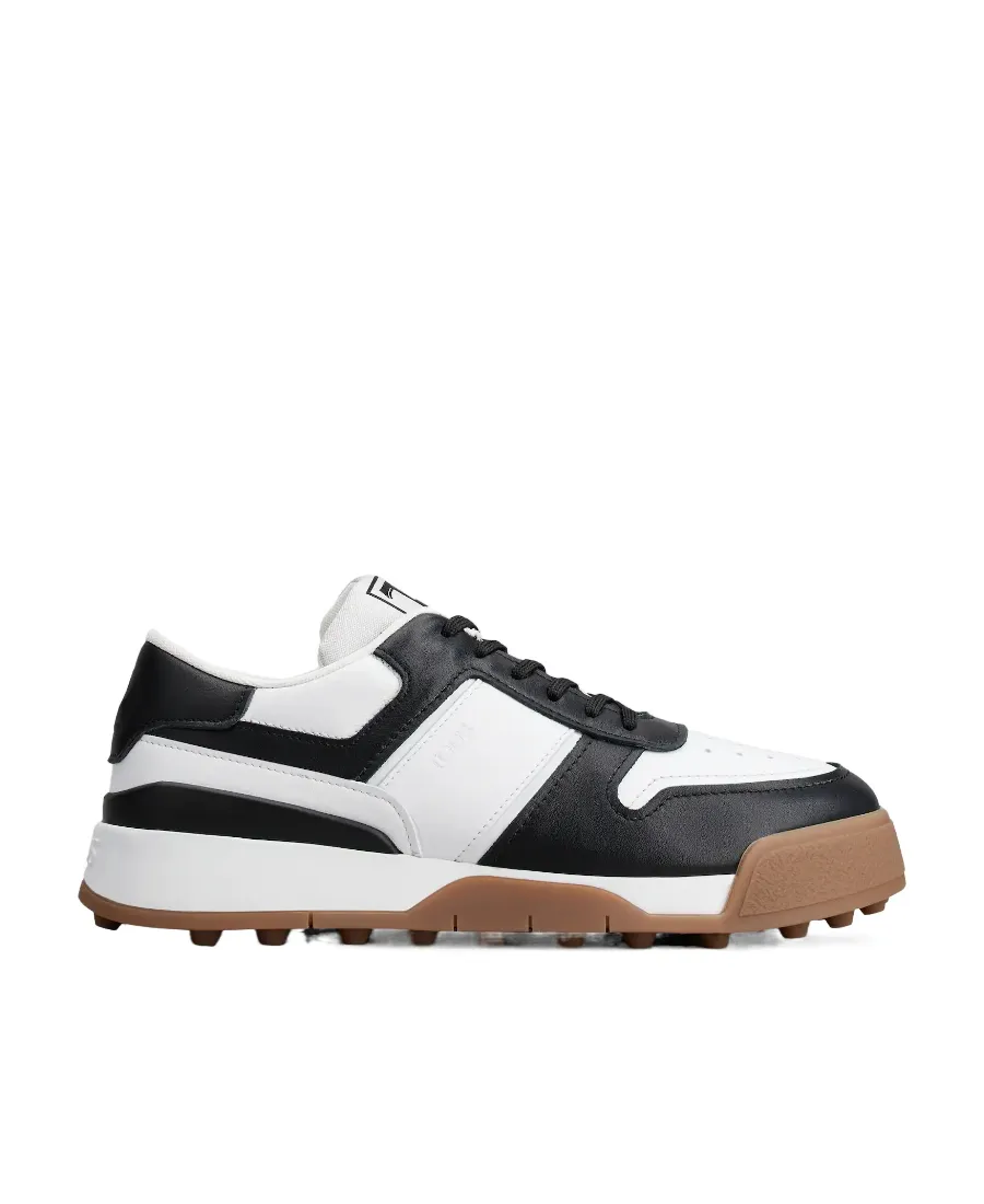 Panelled Lace-Up Sneakers
