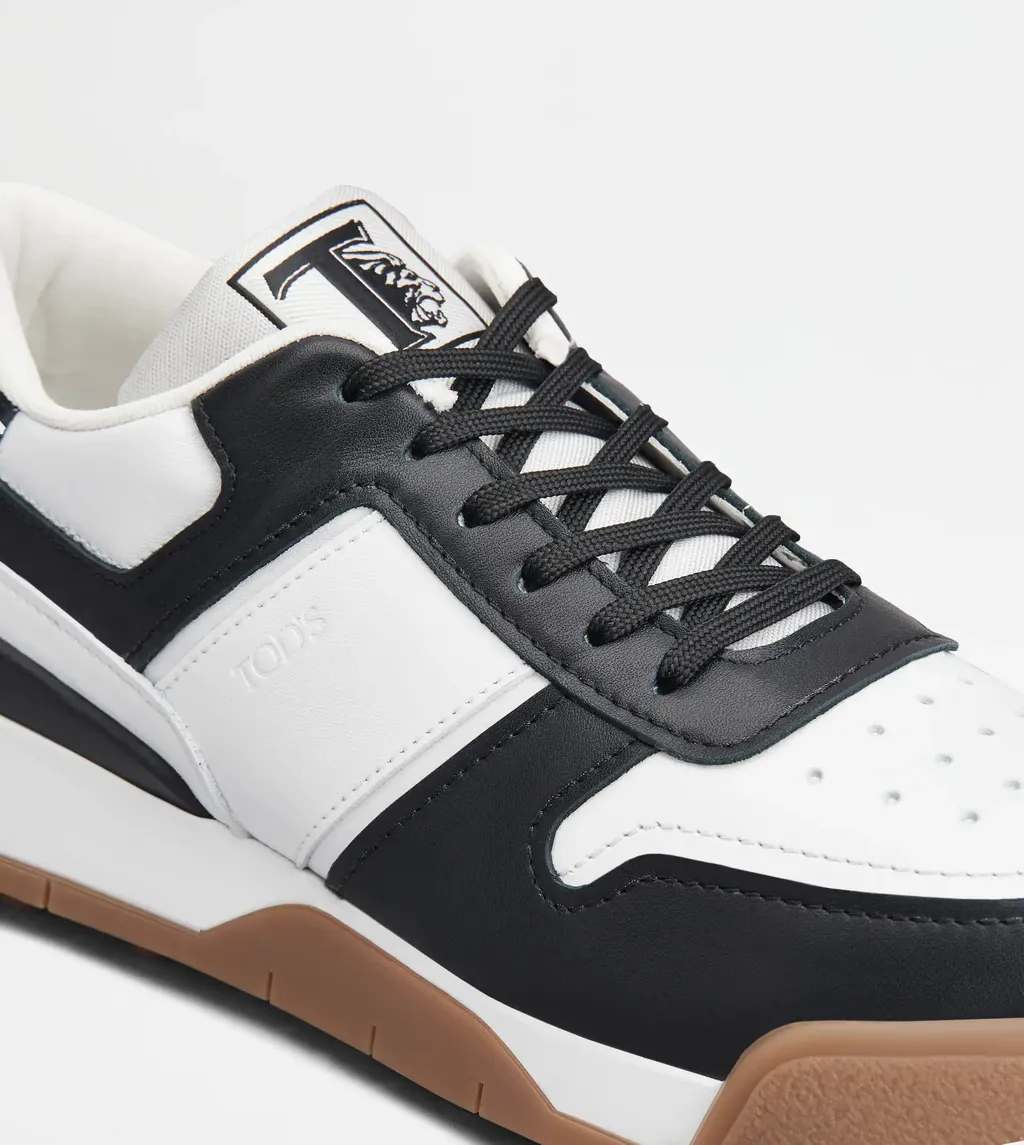 Panelled Lace-Up Sneakers