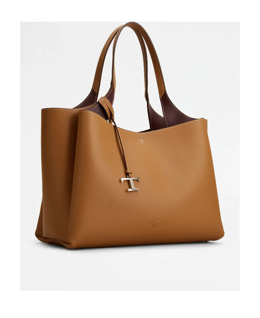 T Timeless Logo Plaque Medium Tote Bag