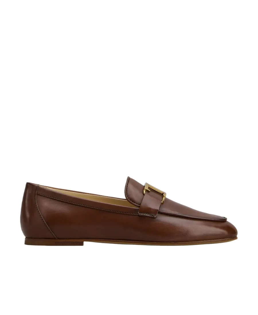 T-Logo Almond-Toe Loafers