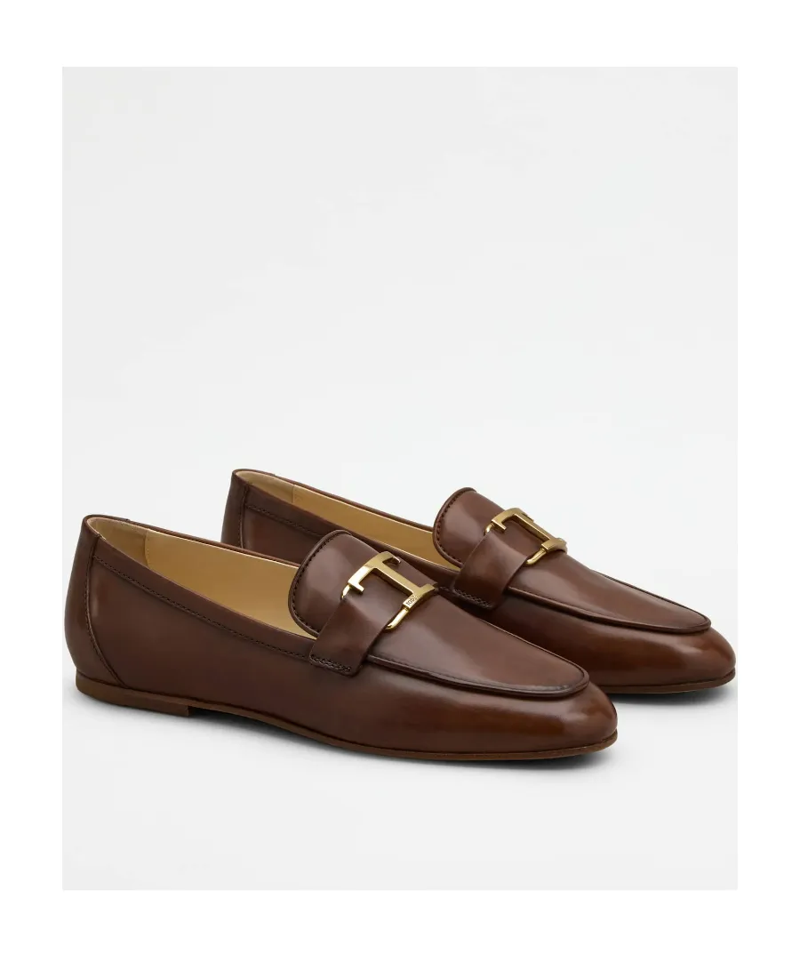 T-Logo Almond-Toe Loafers