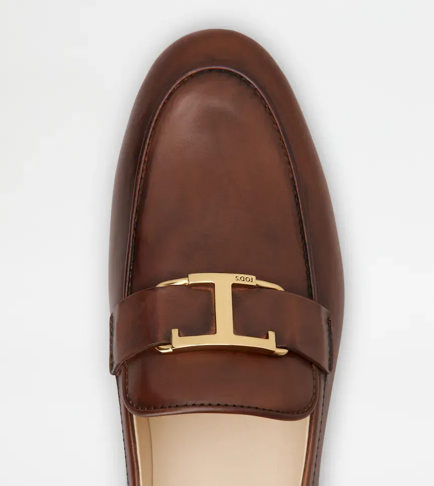 T-Logo Almond-Toe Loafers