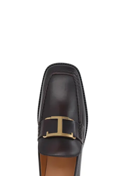 Logo-Plaque Leather Loafers