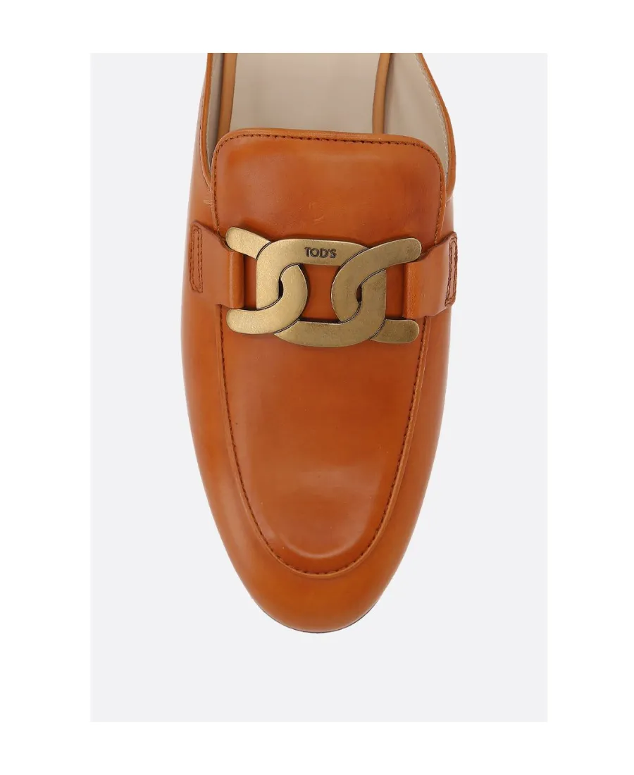 Chain-Link Leather Mules
