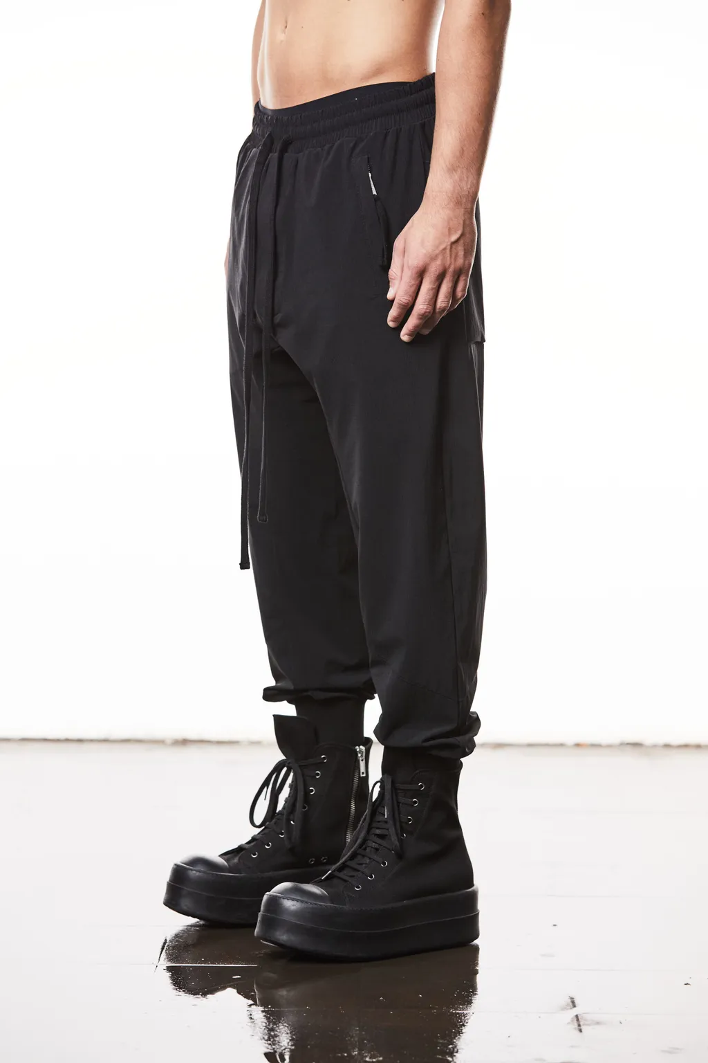 Drawstring Elastic Waist Pants