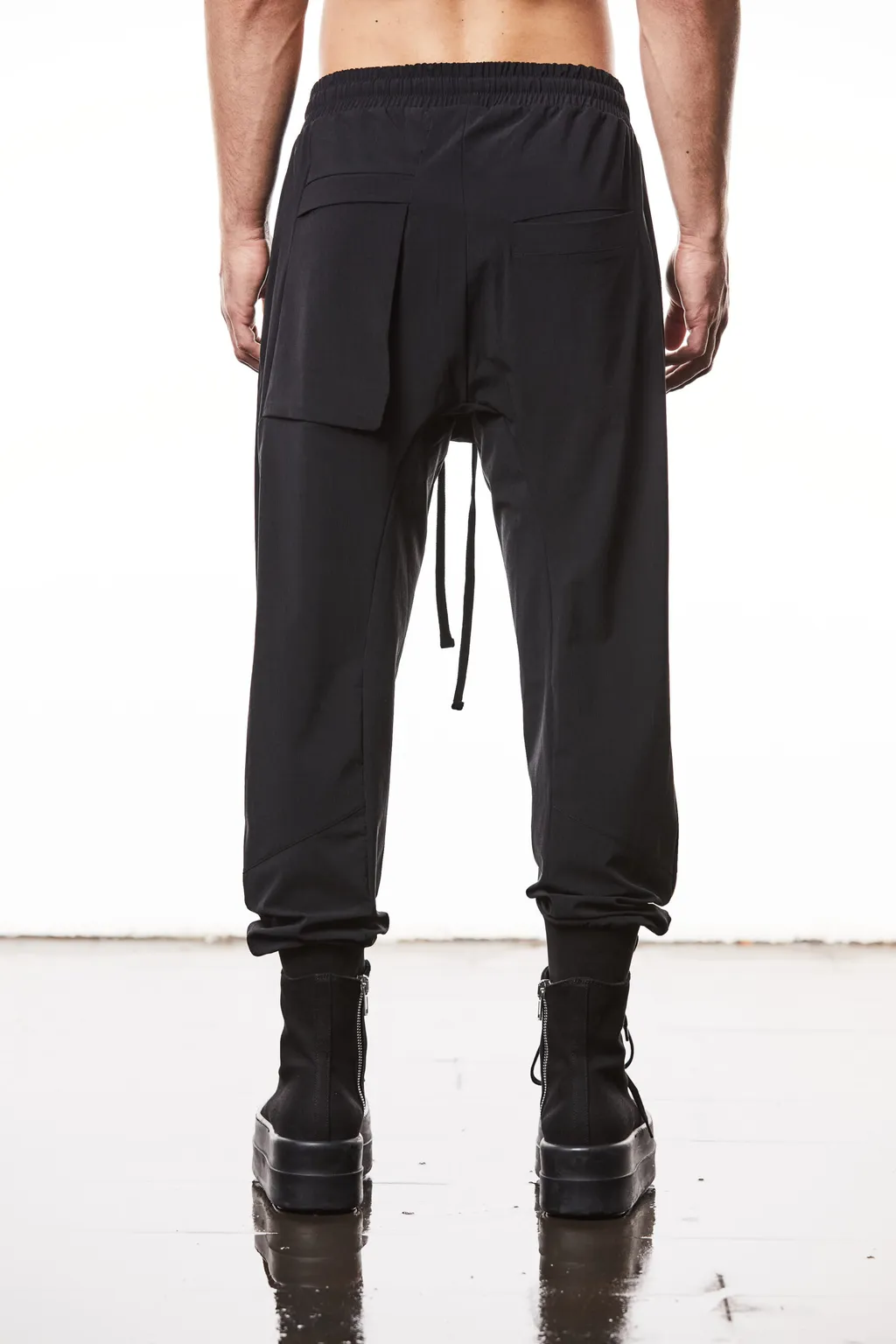 Drawstring Elastic Waist Pants