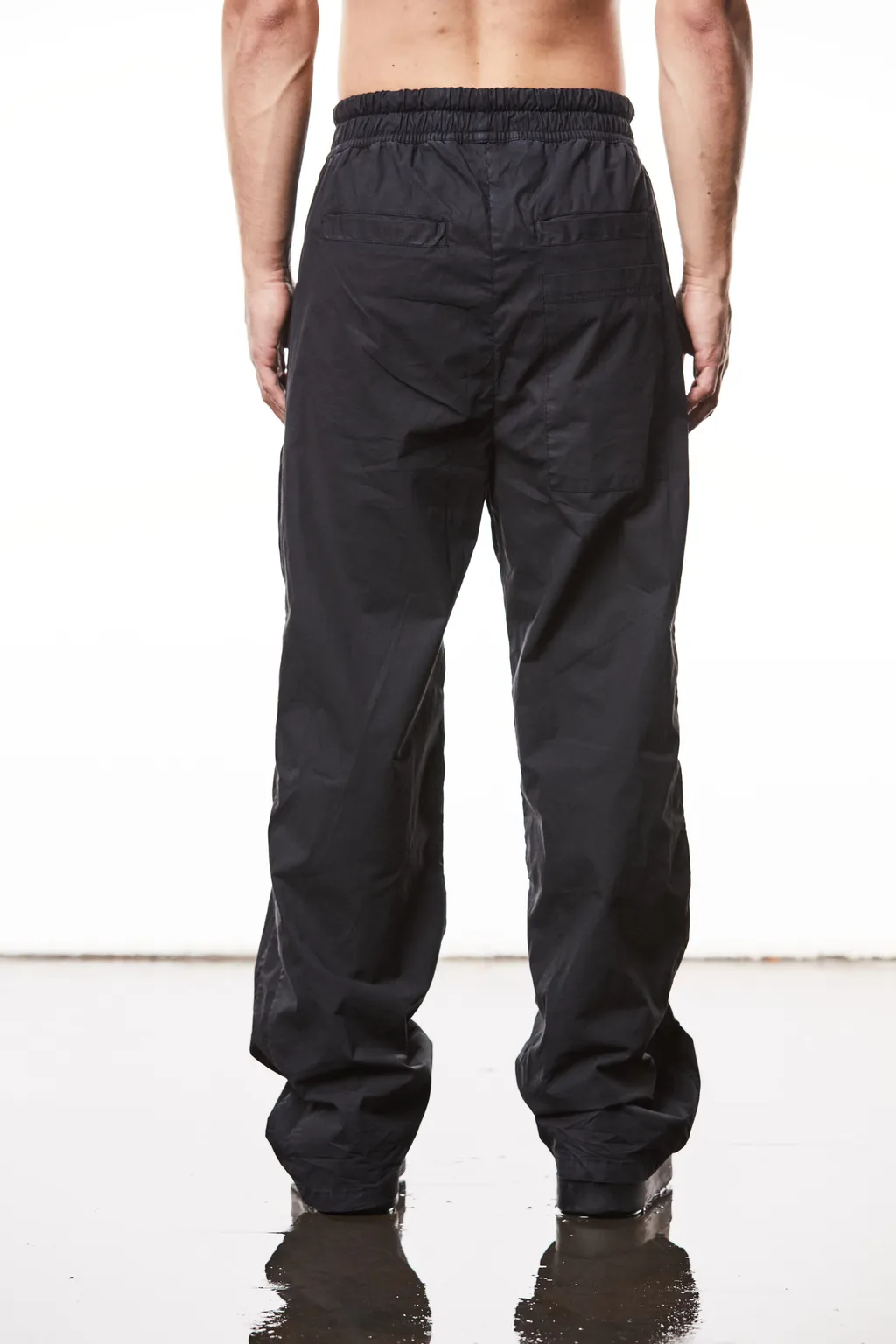 Drawstring-Waistband Wide-Leg Trousers