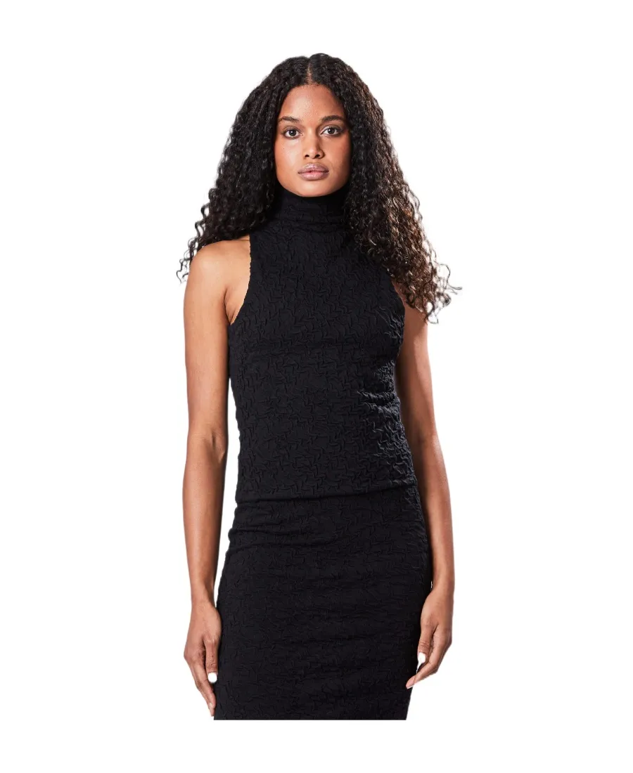 Crinkled-Finish Tank Top