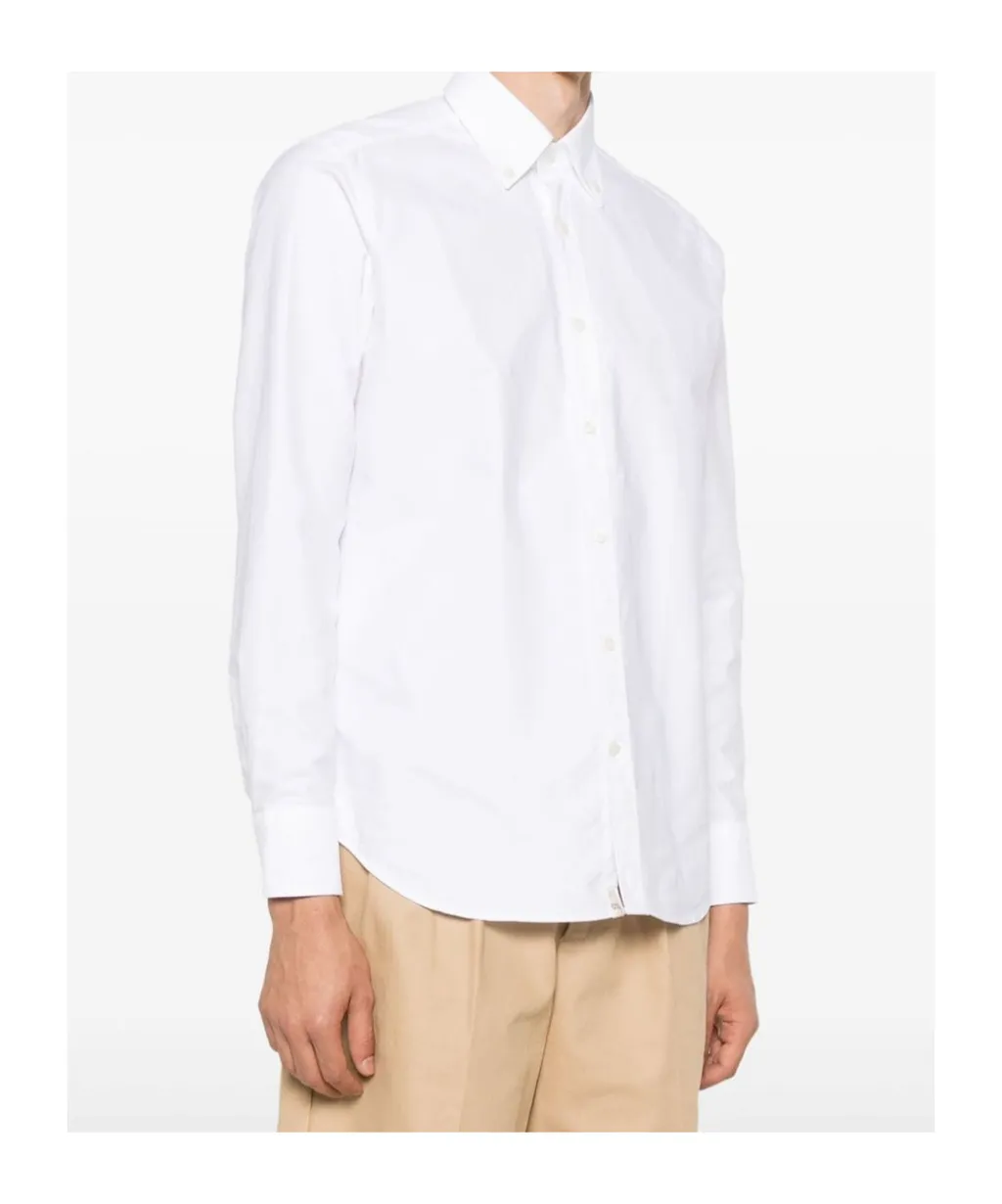 Button-Down Collar Canvas Shirt