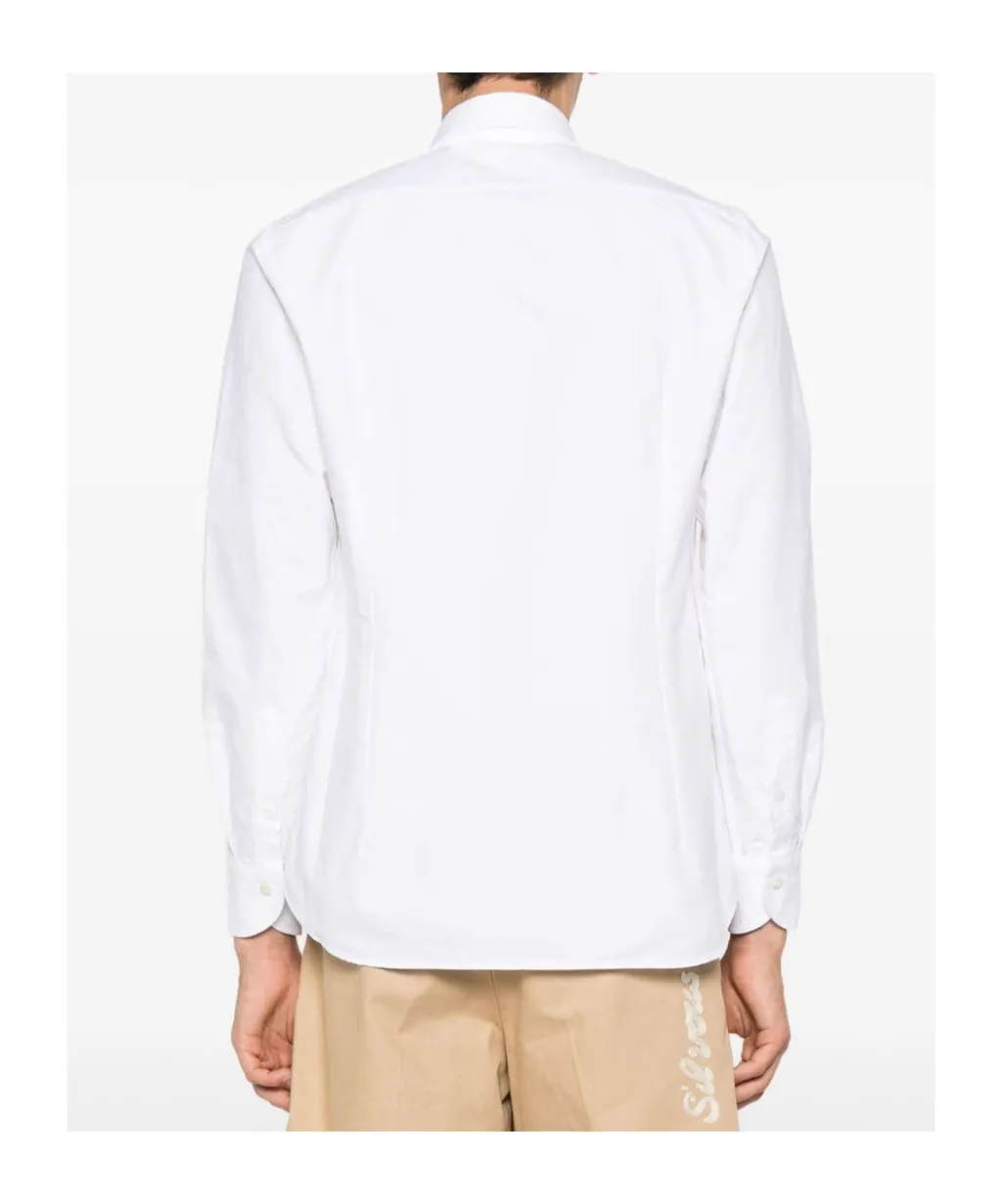 Button-Down Collar Canvas Shirt
