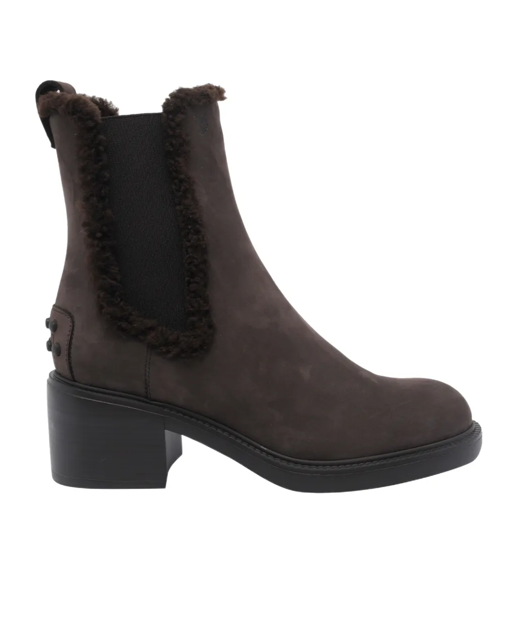 Teddy Detailed Heeled Ankle Boots
