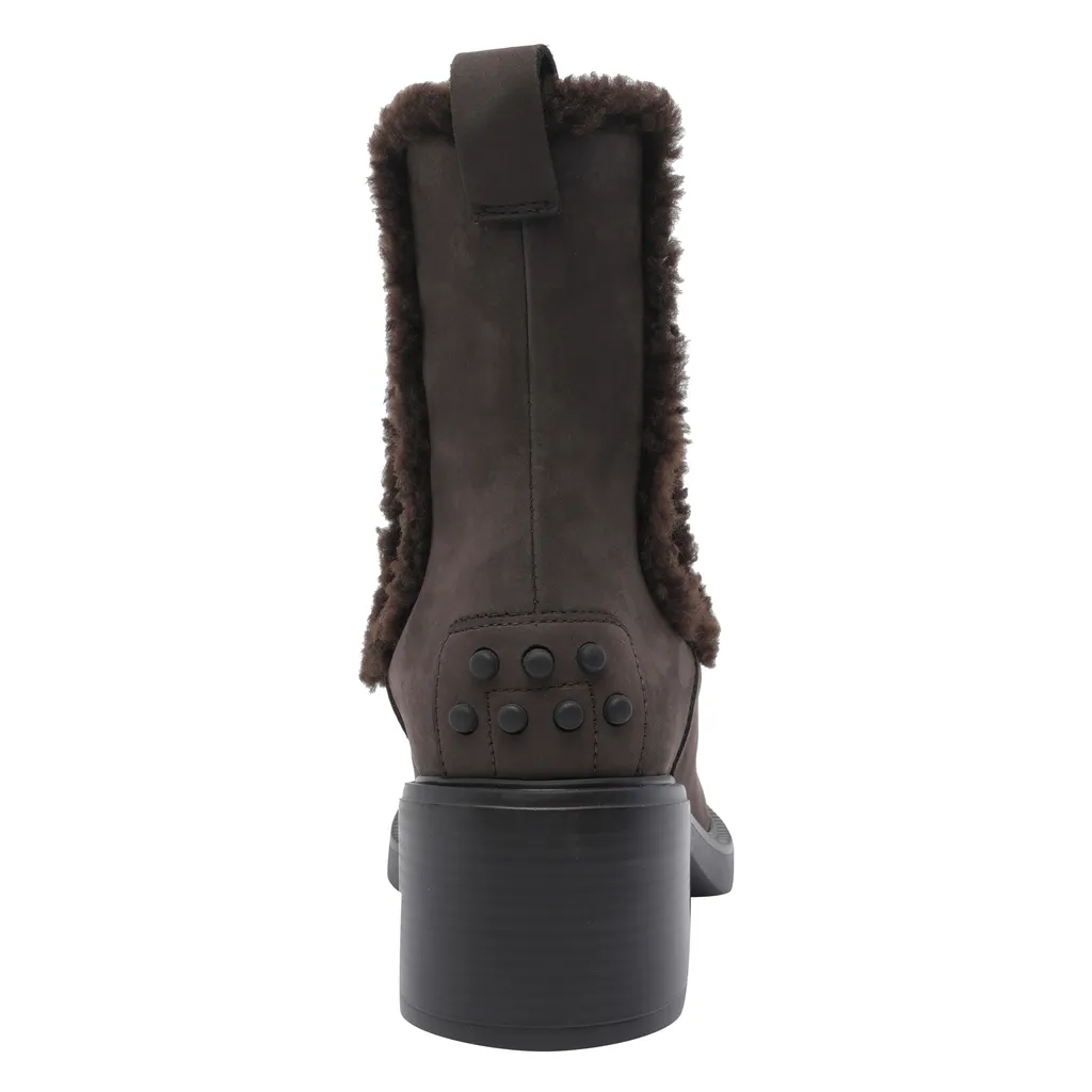 Teddy Detailed Heeled Ankle Boots