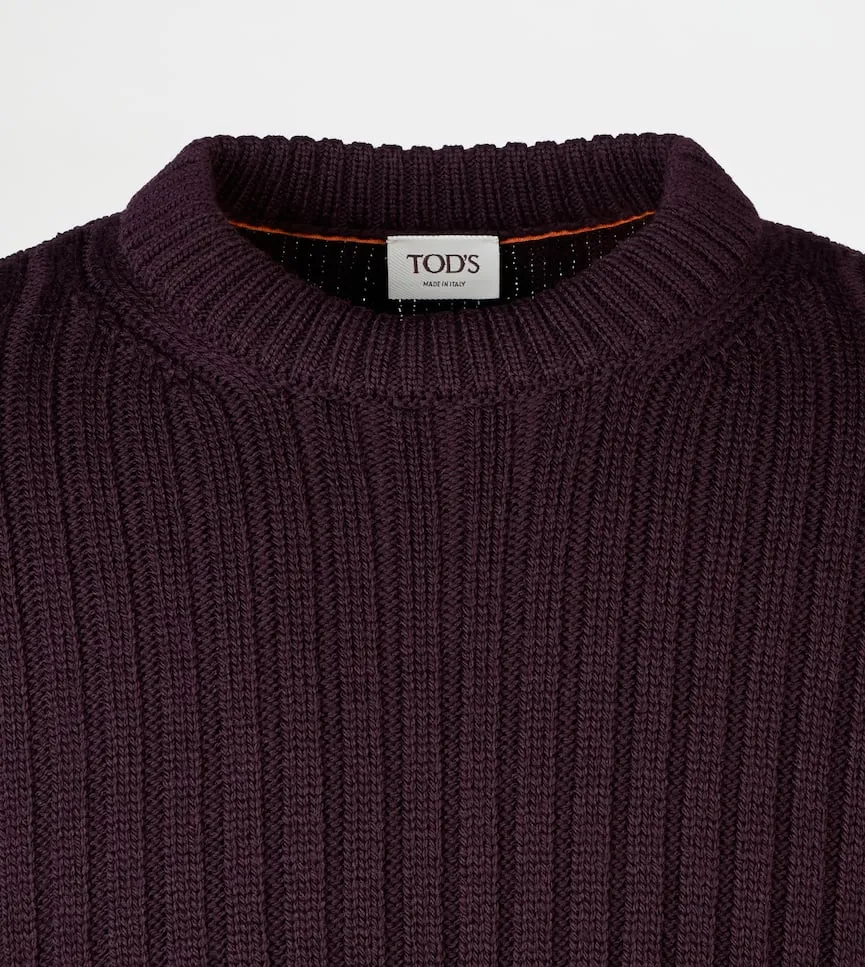 Ribbed Crew-Neck Sweater