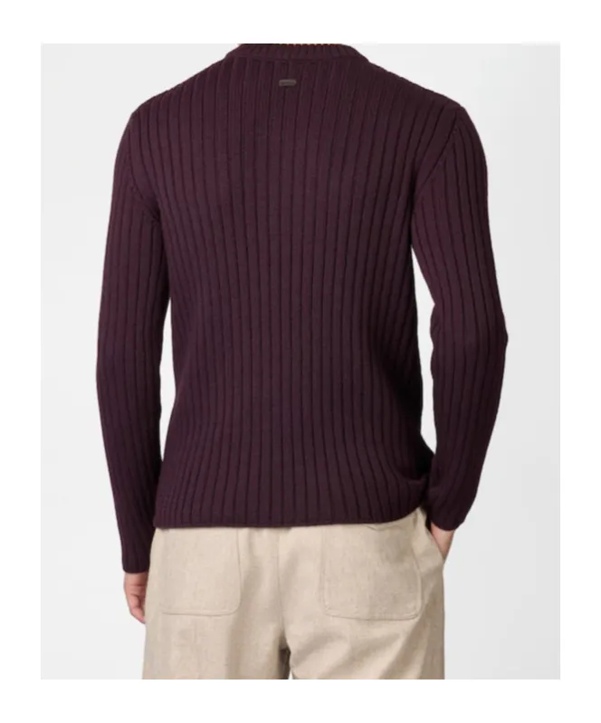 Ribbed Crew-Neck Sweater
