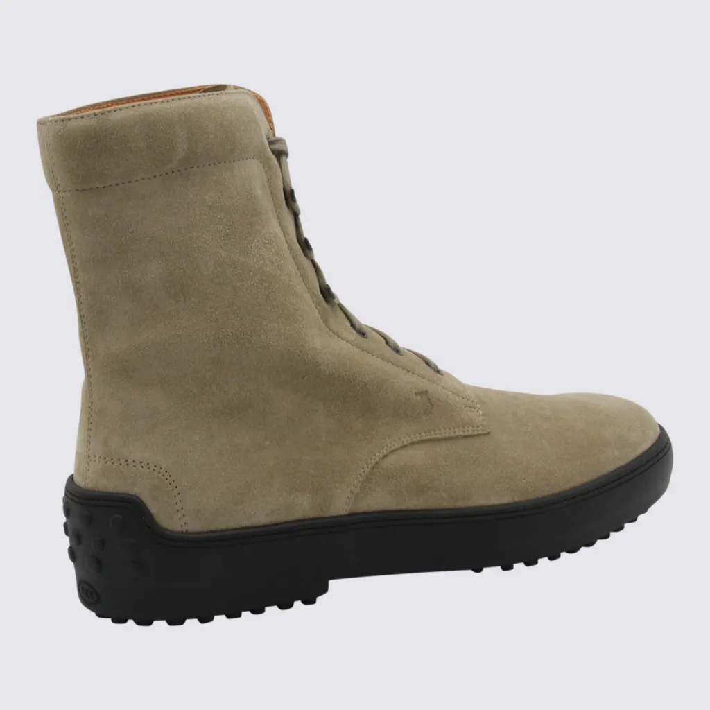 Suede Combat Boots