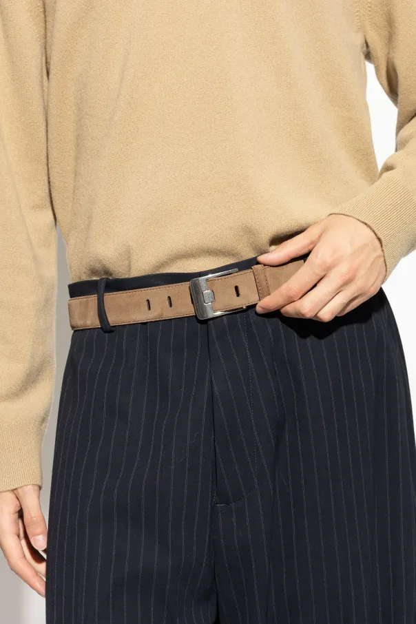 Suede-Leather Buckle Belt