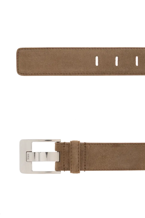 Suede-Leather Buckle Belt