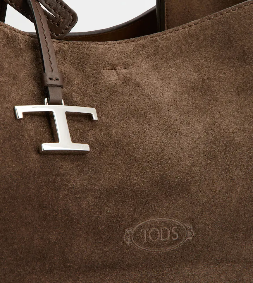 Suede Top-Handle Tote Bag