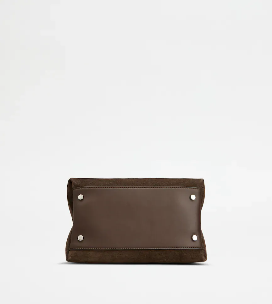 Suede Top-Handle Tote Bag