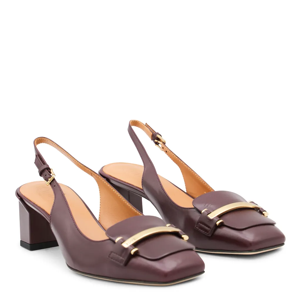 Block Heel Slingback Pumps