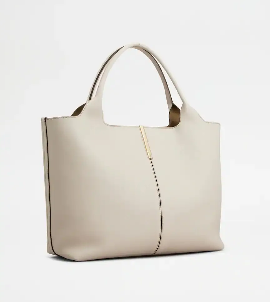 Medium-Small Leather Tote Bag
