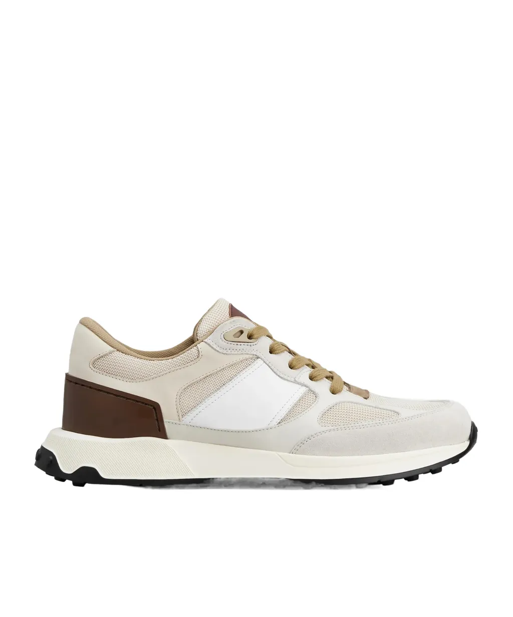 Panelled Lace-Up Sneakers
