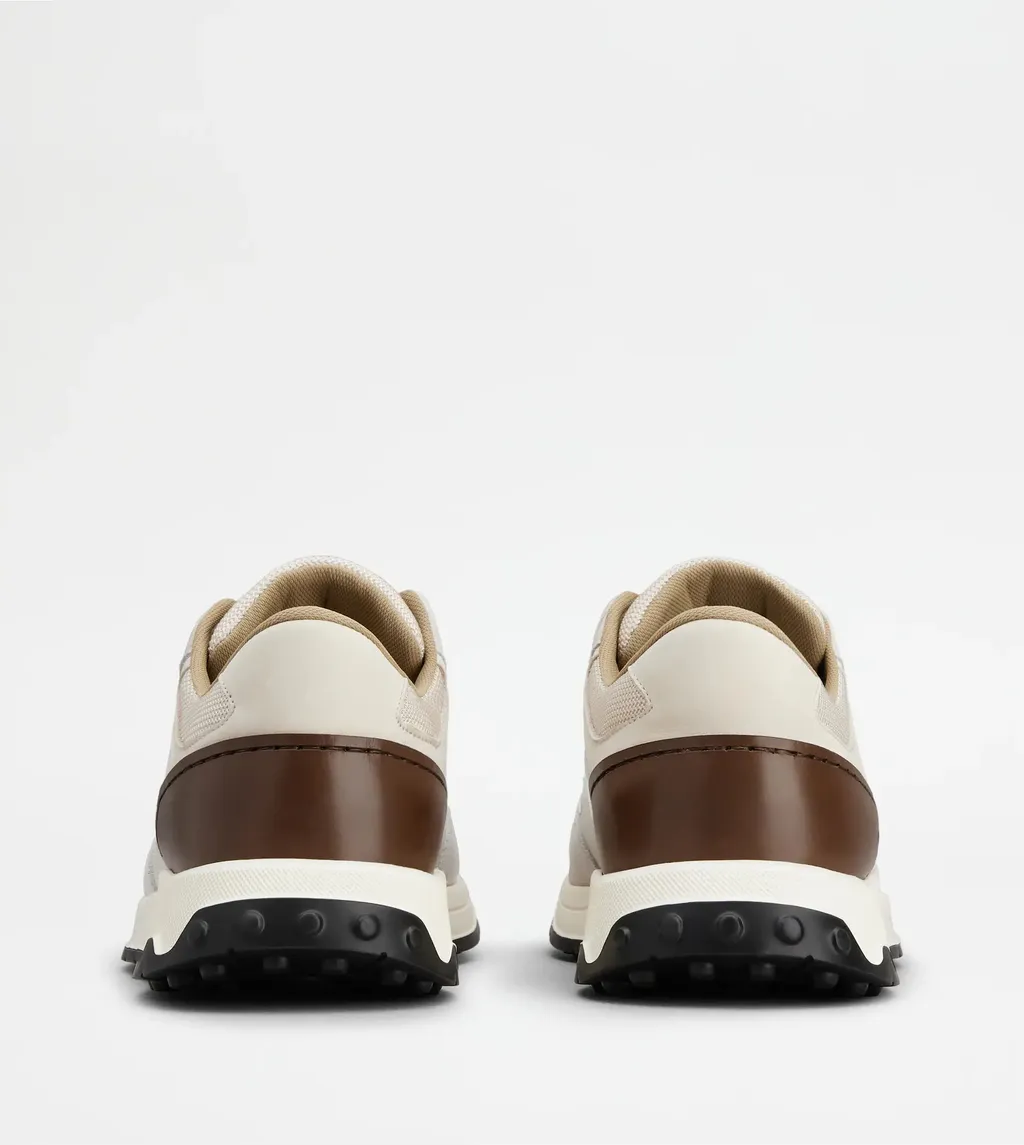 Panelled Lace-Up Sneakers