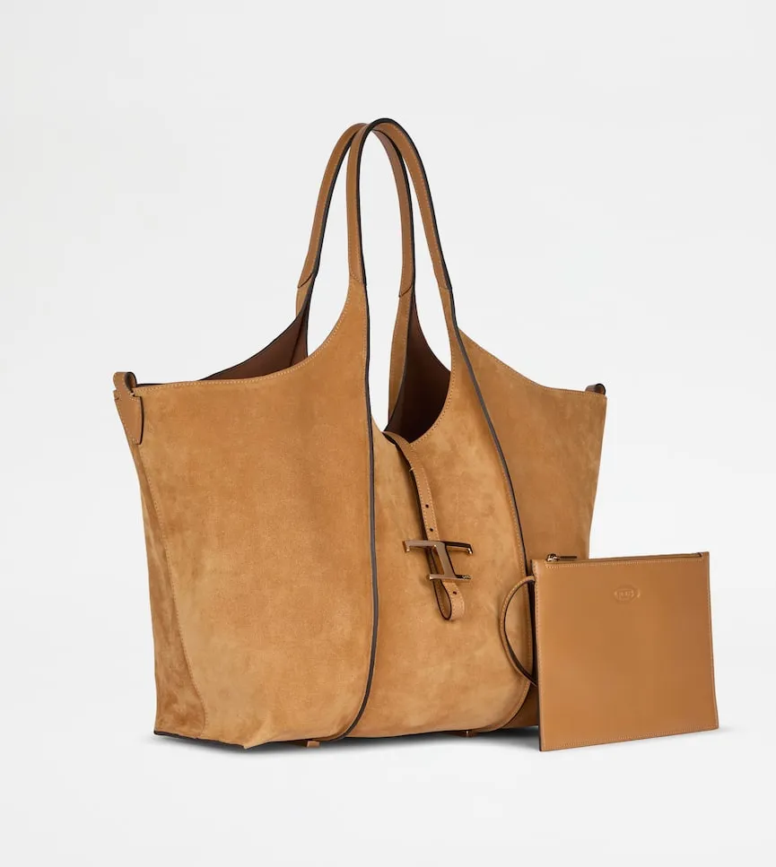 T-Timeless Suede Shoulder Bag