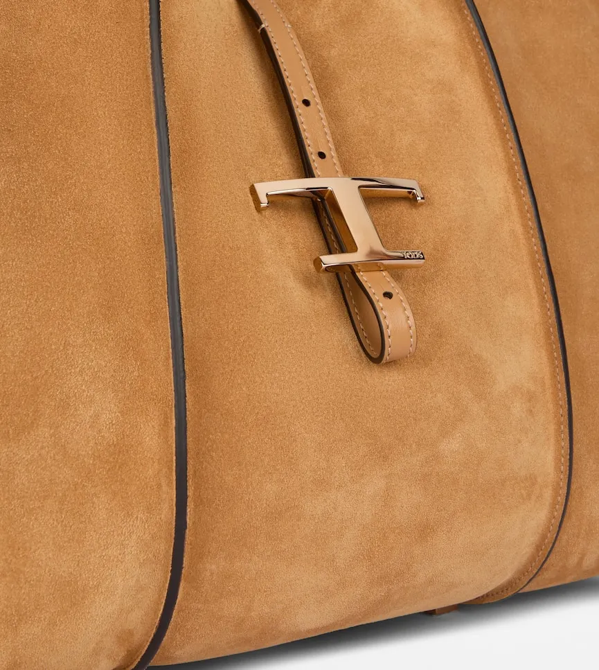 T-Timeless Suede Shoulder Bag