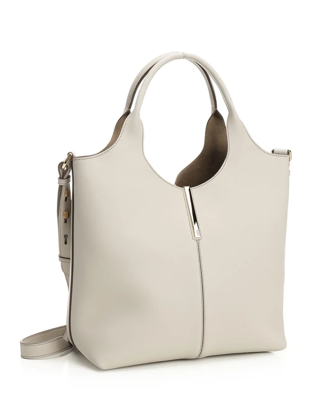 Top-Handle Leather Tote Bag