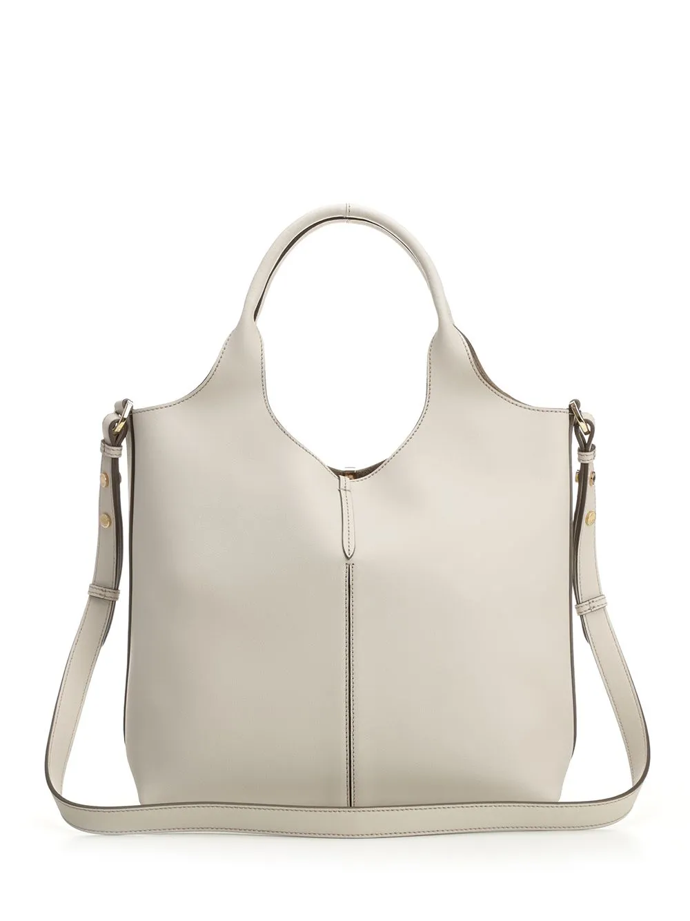 Top-Handle Leather Tote Bag