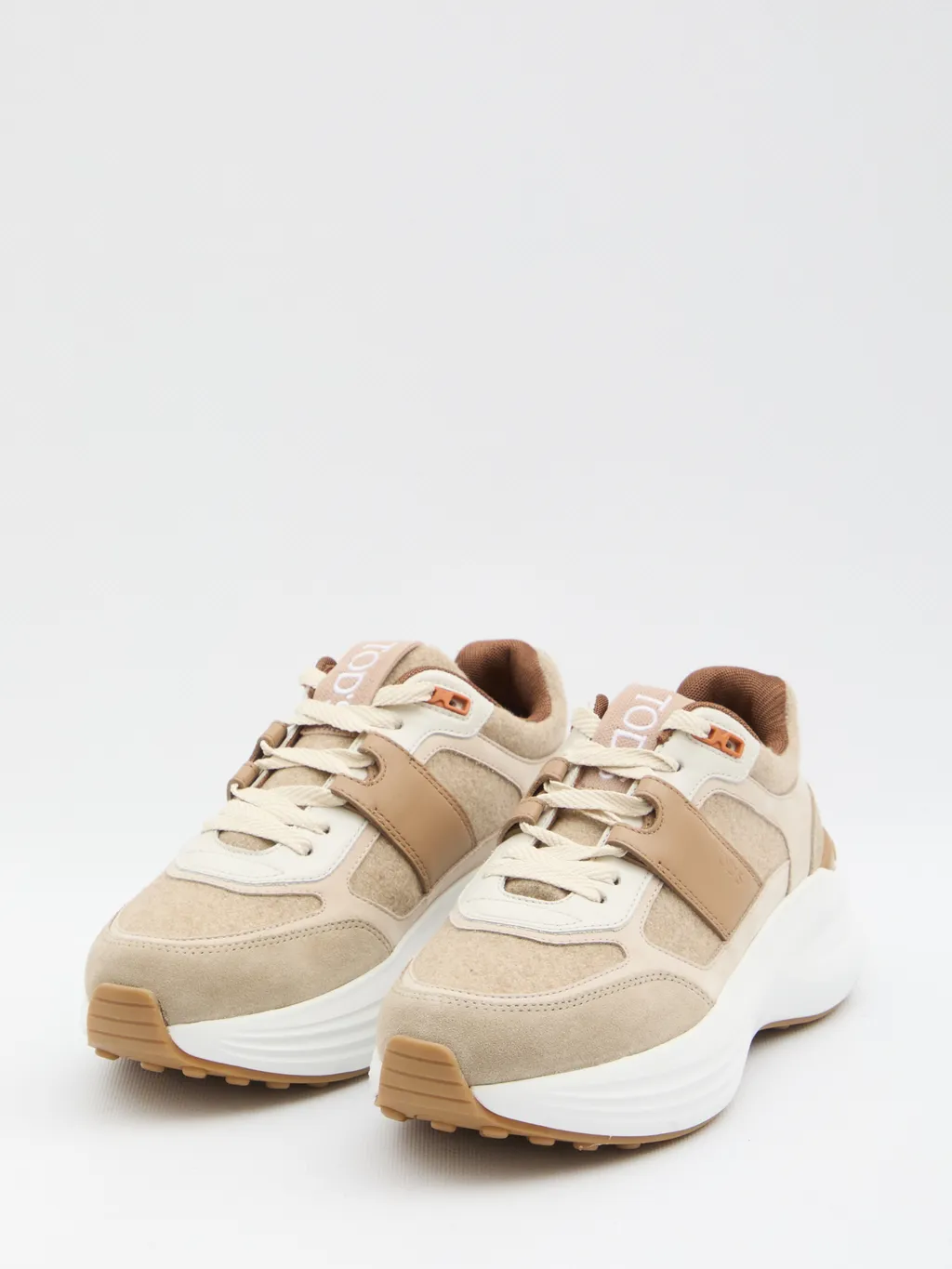 Round-Toe Lace-Up Sneakers
