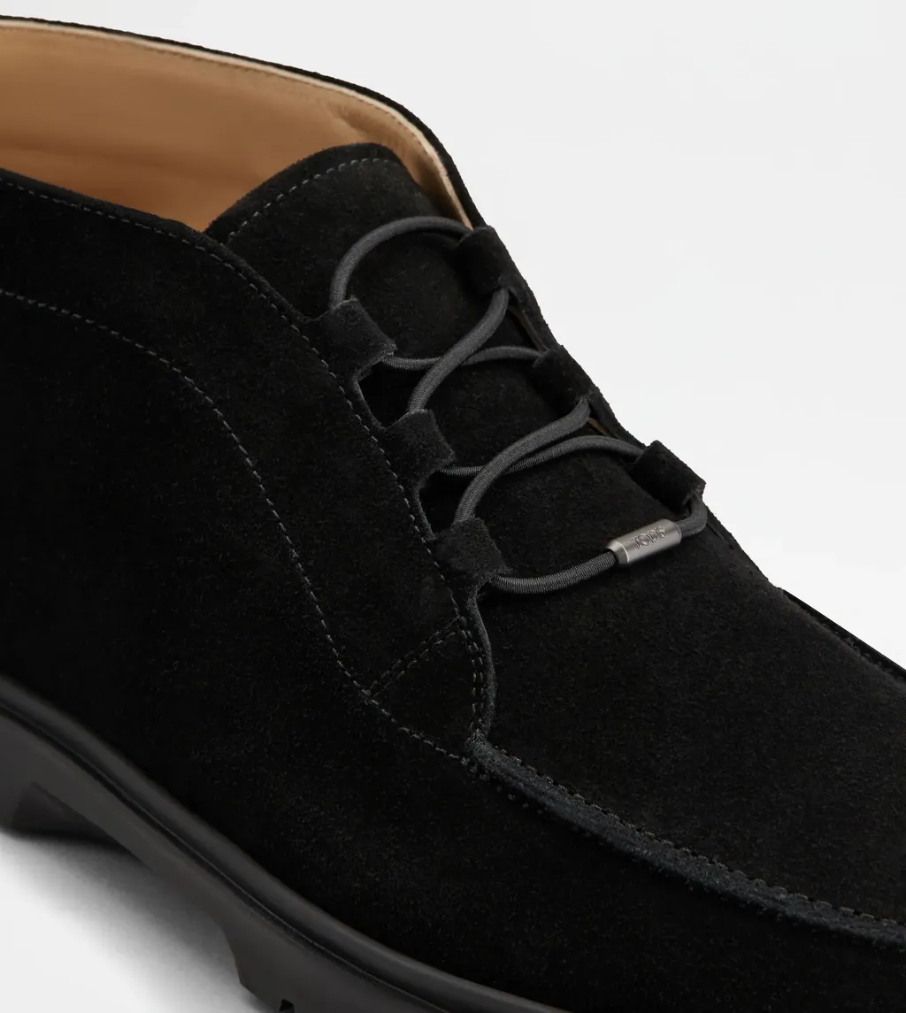 Lace-Up Suede Desert Boots