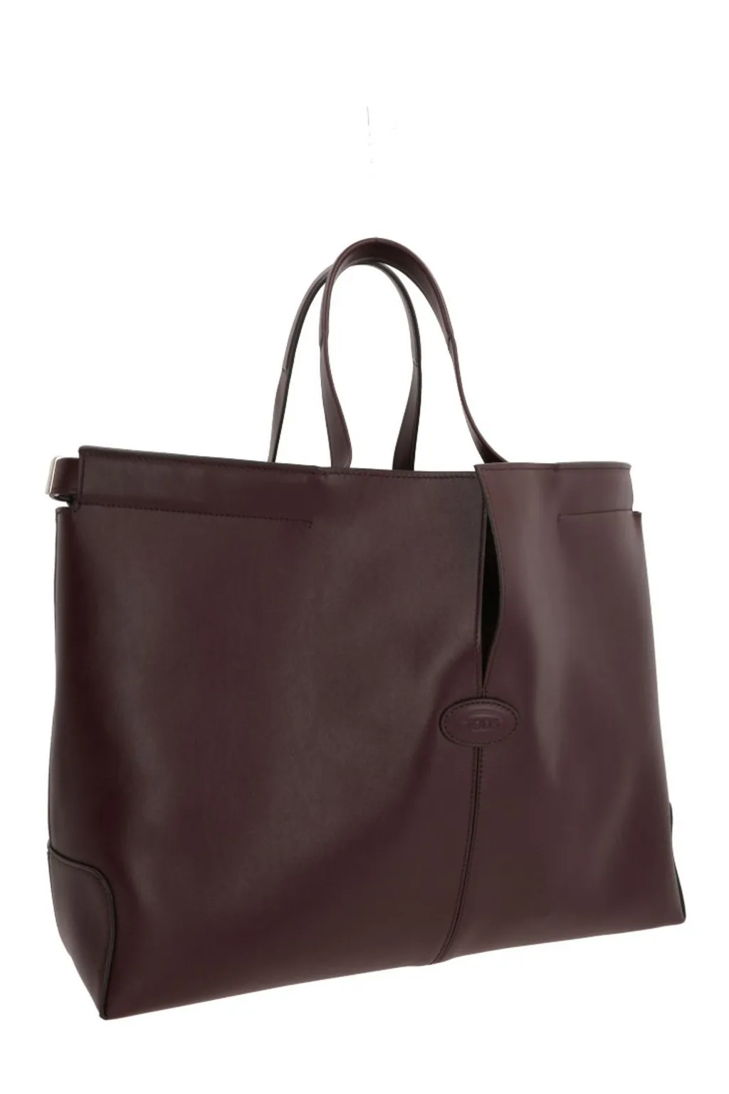 Slit-Detailed Top Handle Bag
