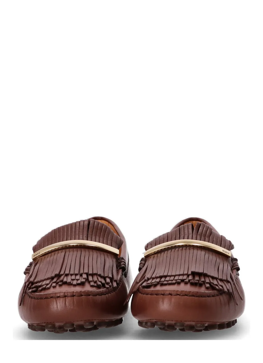 Fringe-Detail Leather Loafers