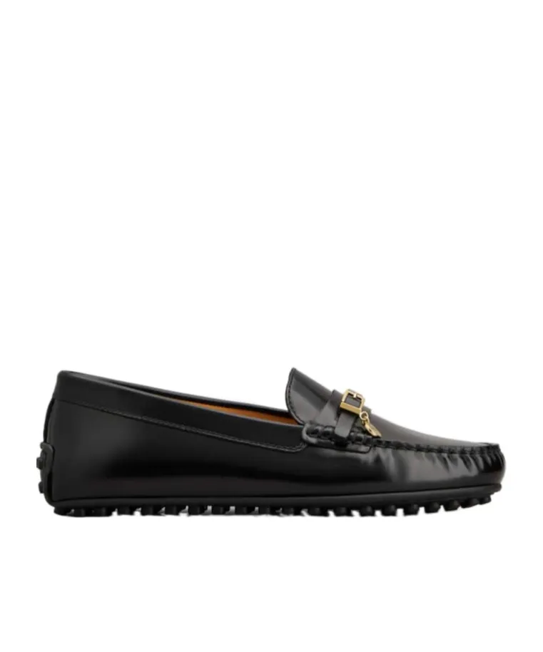 Logo Plaque Buckle Loafers