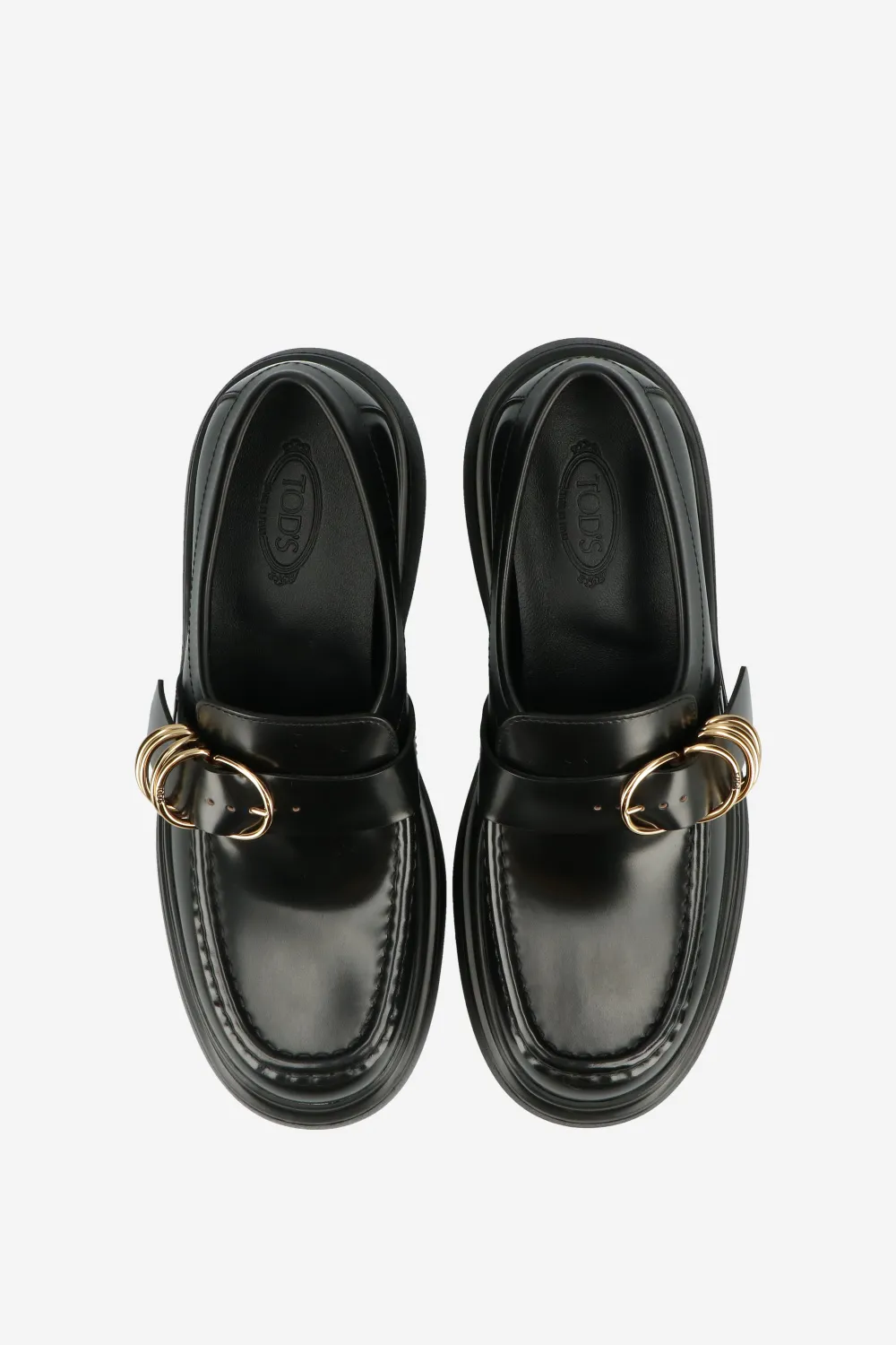 Rings Buckle Slip-On Loafers