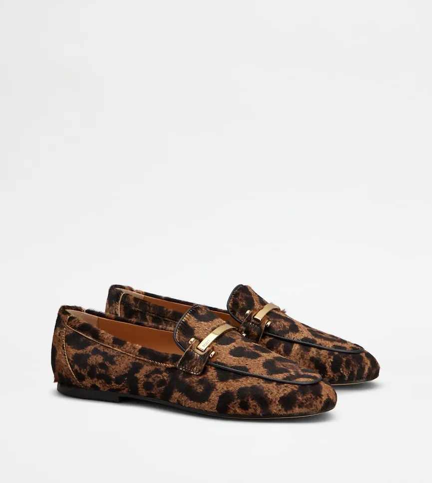 Pony Effect Printed Loafers
