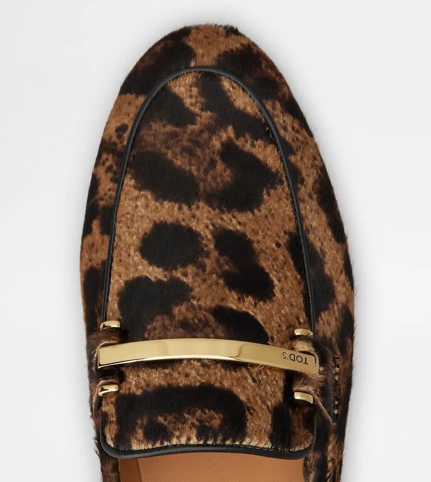 Pony Effect Printed Loafers