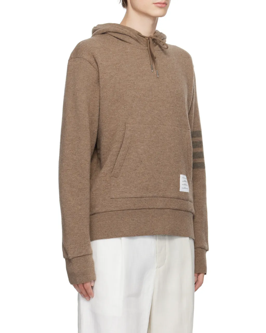 Stripe-Detailed Drawstring Hoodie