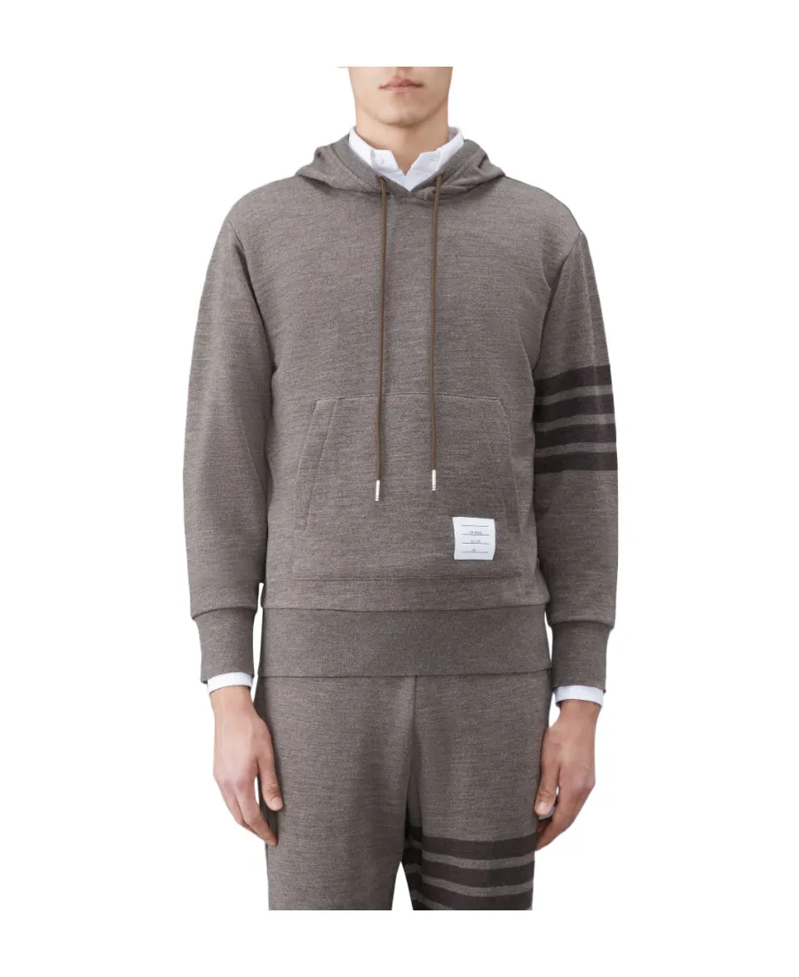 Stripe-Detailed Drawstring Hoodie